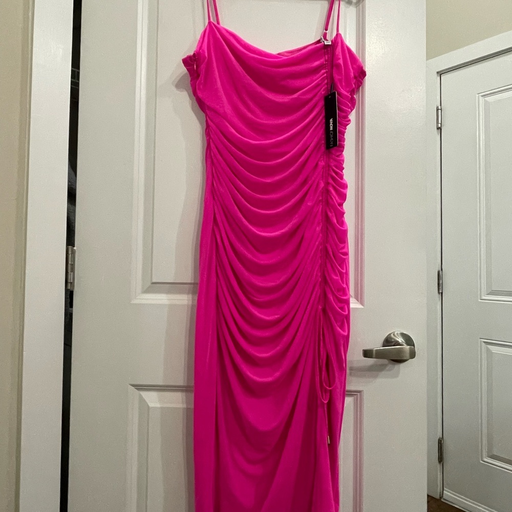 Fashion Nova Pink Midi Dress